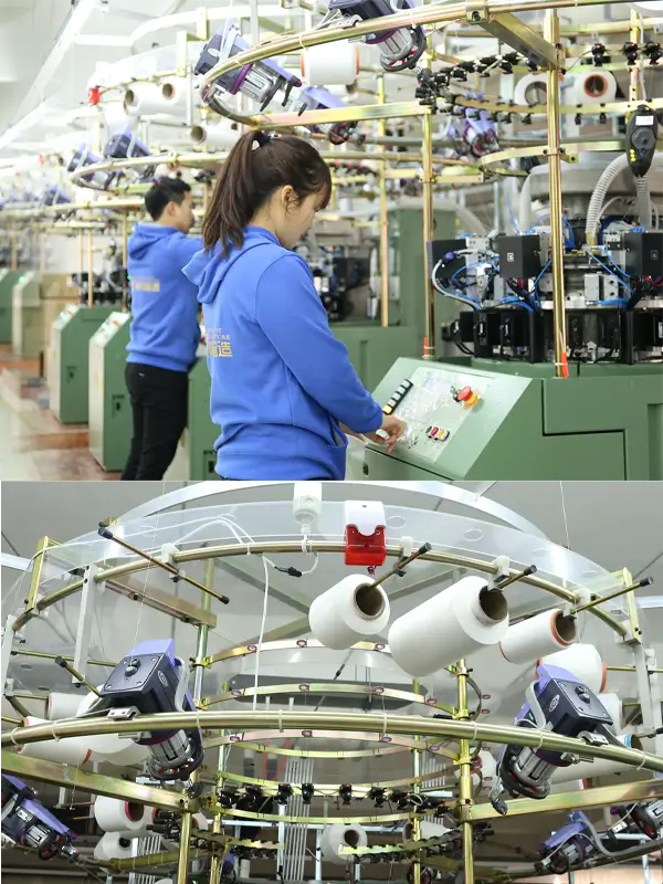 Shapewear manufacturing facility with production lines